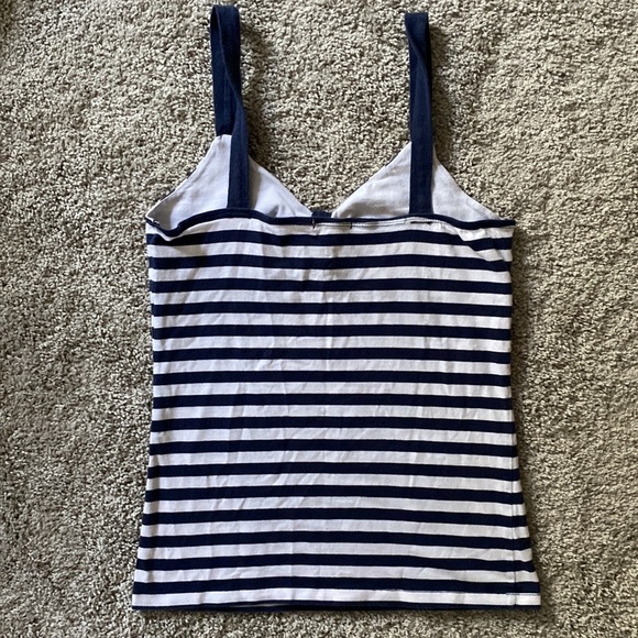 Navy and white horizontal stripes sailor top - Picture 8 of 16